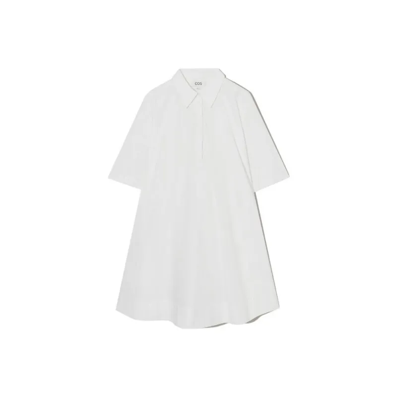 COS Short Sleeved Dresses Women's White-0