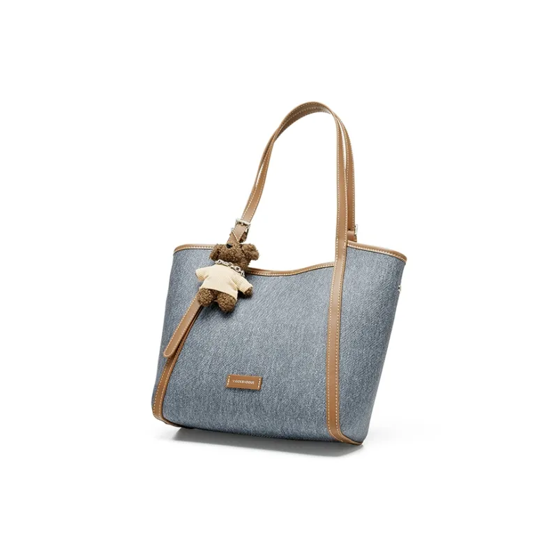 JOSINY Synthetic Leather Tote Bag, Shopping Bag, Shoulder Bag Women's Dark Blue-2
