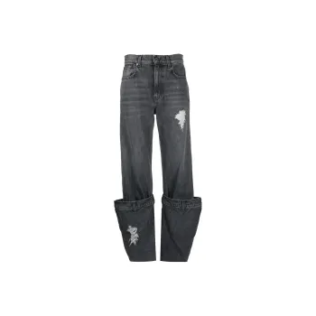 JW Anderson Logo Patch Distressed Jeans