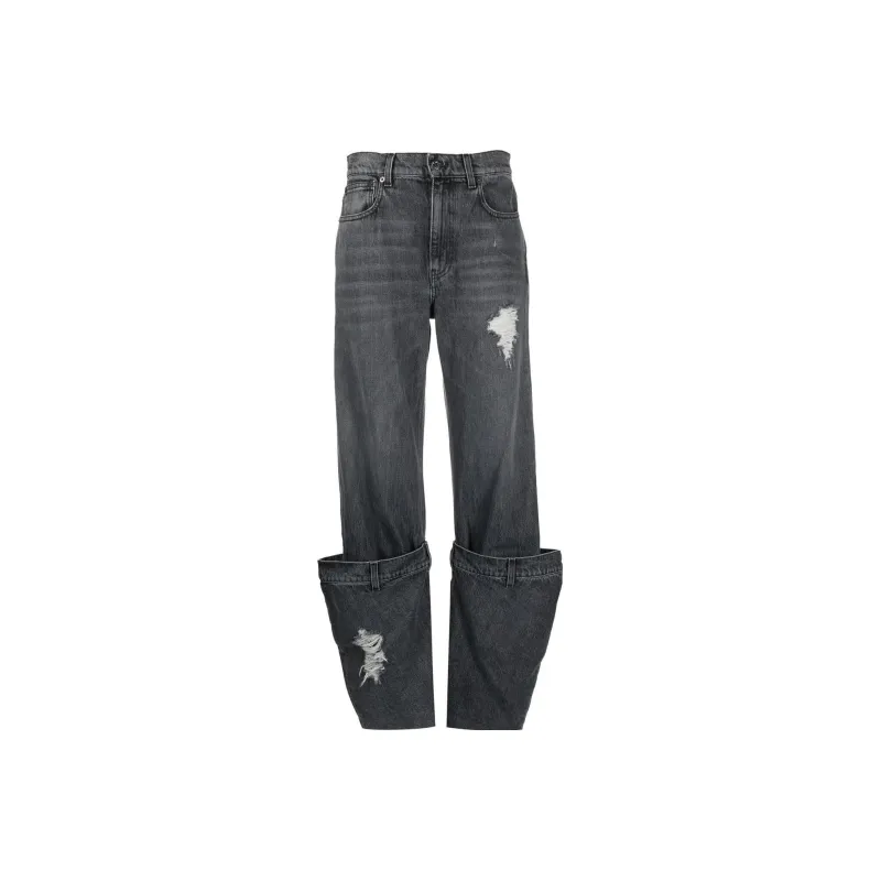 JW Anderson Distressed Bucket Jeans-0