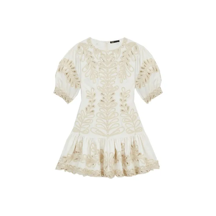 Maje Short Sleeved Dresses Women's Light Umber-0