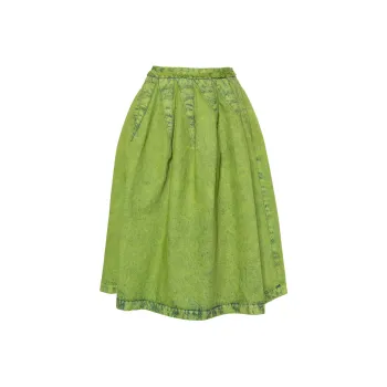 MARNI Denim Long Skirts Women's Moss Green