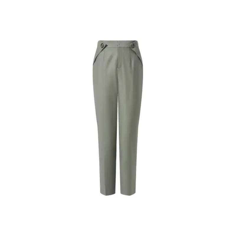 IDPAN Casual Pants Women's Gray Green-0