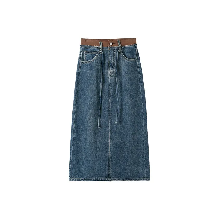 MITUAN Denim Long Skirts Women's-0