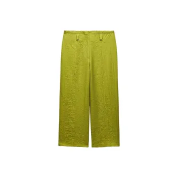 ZARA ZW Series Casual Pants Women's Green