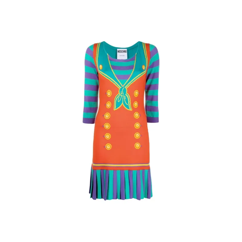MOSCHINO Long-Sleeved Dresses Women's Orange-0