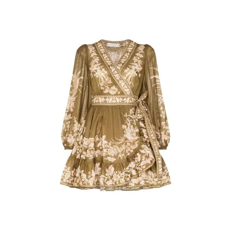 Zimmermann Long-Sleeved Dresses Women's Brown-0
