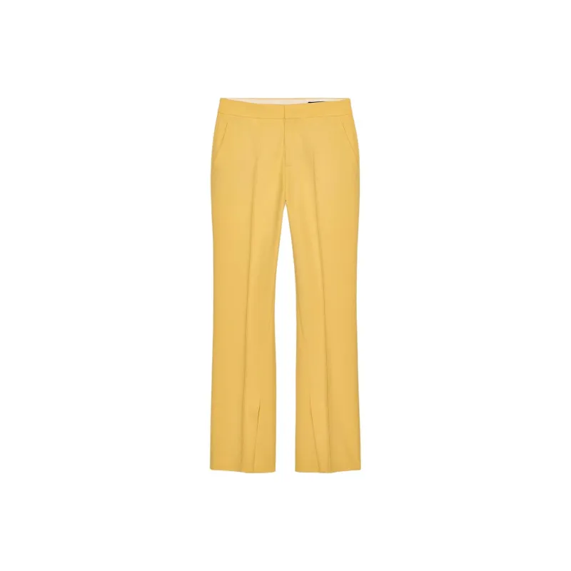 ZARA ZW Series Casual Pants Women's Light Yellow-0