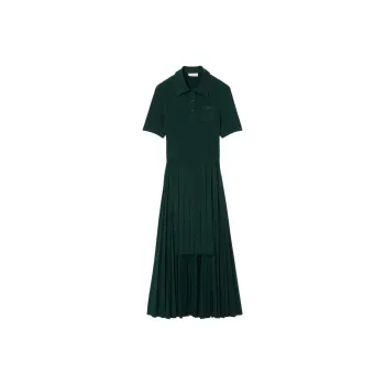 LACOSTE Short-Sleeved Dresses Women's Medium Pea Green