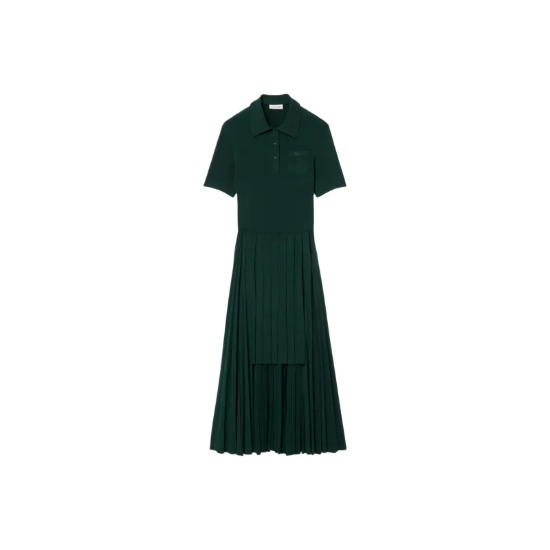 LACOSTE Short-Sleeved Dresses Women's Medium Pea Green-0