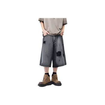 TONYBEAR Denim Shorts Unisex Black