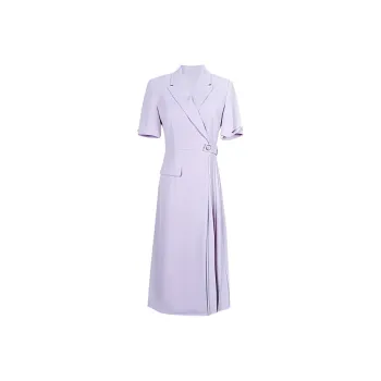 Mapping Short-Sleeved Dresses Women's Purple