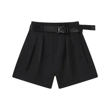 FILA MILANO Italian Luxury Sports Collection Casual Shorts Women's Jet Black