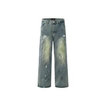 YINLEI Jeans Unisex Vintage Blue