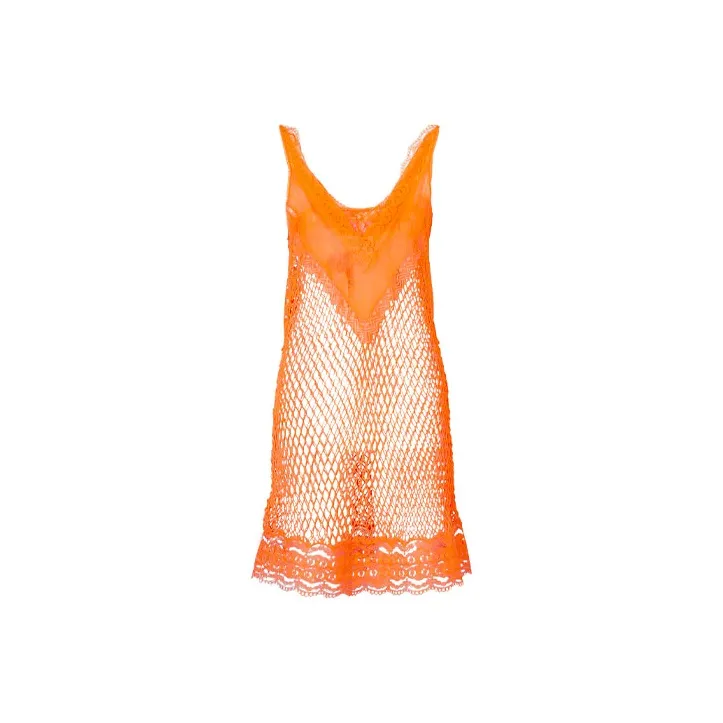 Burberry Sleeveless Dresses Women's Amber Orange-0