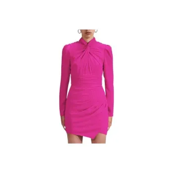 Self portrait Long Sleeved Dresses Women's Neon Pink