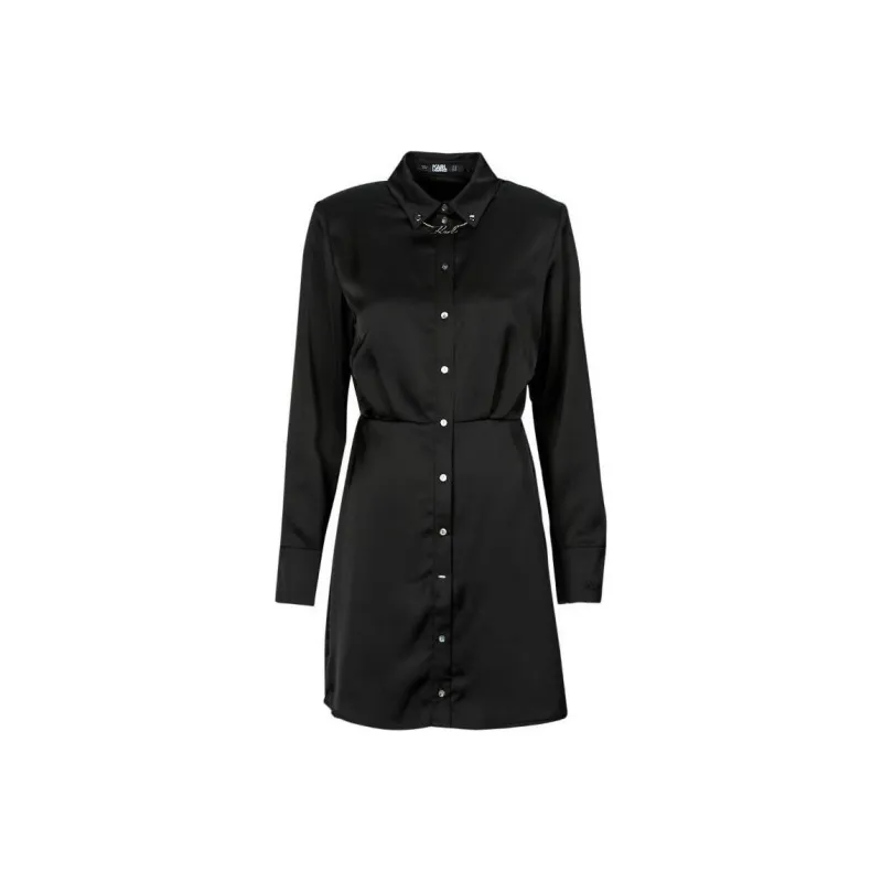 KARL LAGERFELD Long Sleeved Dress Women's Black-0