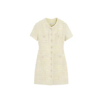 Bebe Short Sleeved Dress Women's Yellow