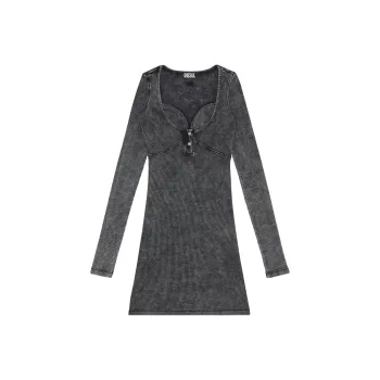 DIESEL Long Sleeved Dresses Women's Black