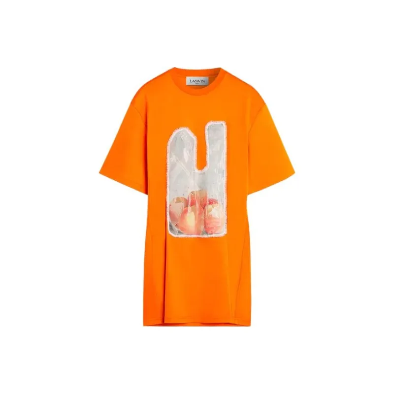 Lanvin Short-Sleeved Dresses Women's Orange-0