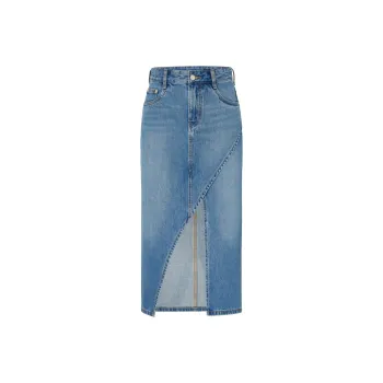 MO&CO Denim Long Skirts Women's Denim Blue