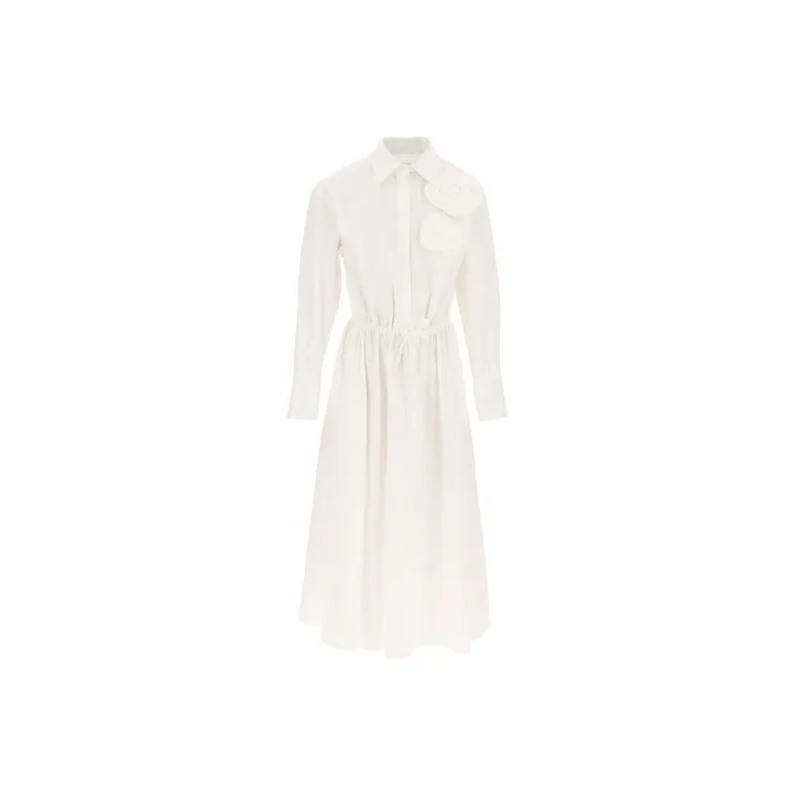 Valentino Long-Sleeved Dresses Women's White-0
