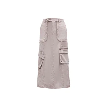 ONLY Denim Long Skirts Women's Sand Gray Purple