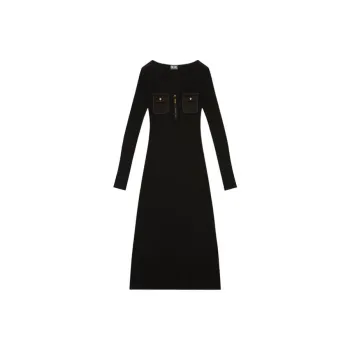 DIESEL Long-Sleeved Dresses Women's Black