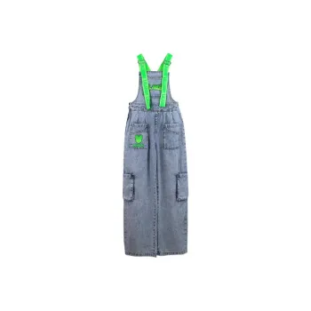 LALABOBO Overalls Women's Medium Blue White
