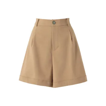 SOON FLOWER Casual Shorts Women's Khaki