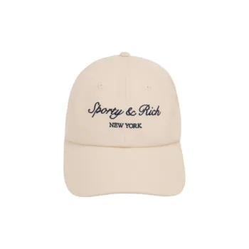 SPORTY & RICH Cotton Baseball Caps Unisex Beige
