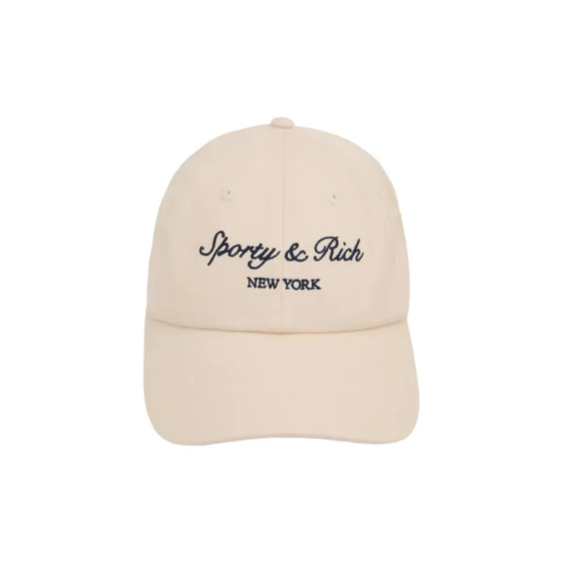 SPORTY & RICH Cotton Baseball Caps Unisex Beige-0