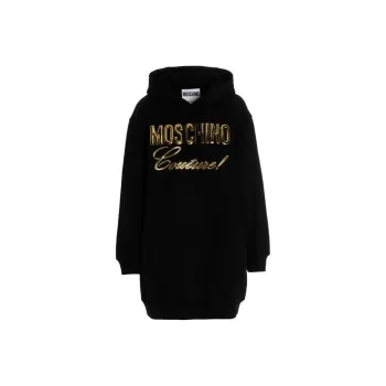 MOSCHINO Logo-patch Sweatshirt Dress