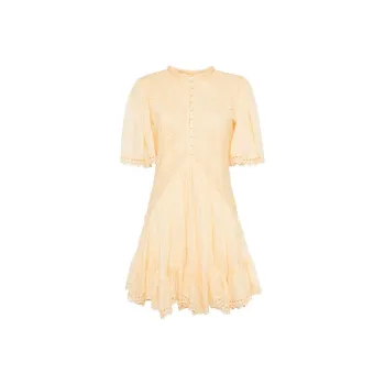 ISABEL MARANT ETOILE Short-Sleeved Dresses Women's Sunflower Yellow
