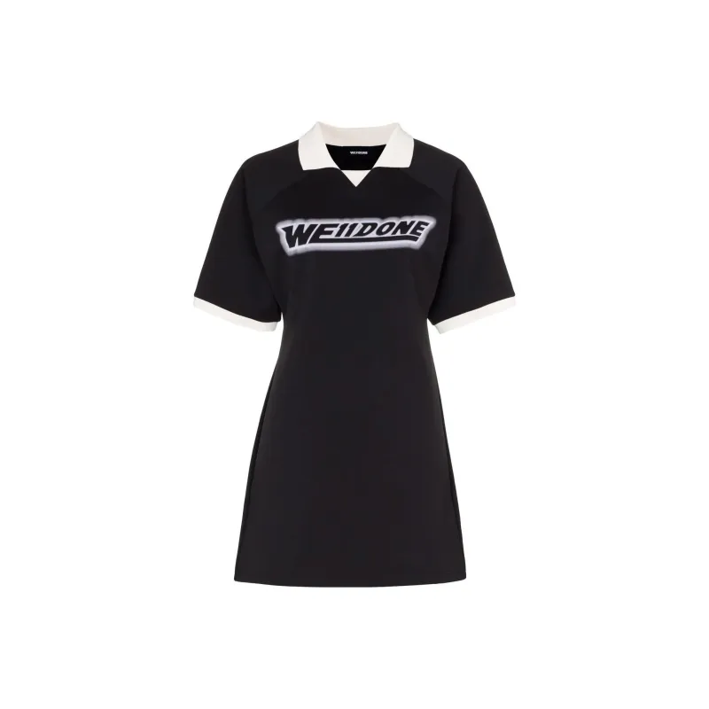 WE11DONE Short Sleeved Dresses Women's Black-0