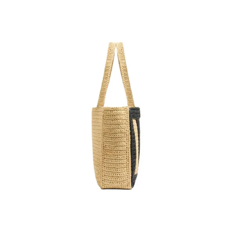 Valentino Raffia Tote Bag, Shopping Bag, Shoulder Bag Tubas Unisex Natural-2