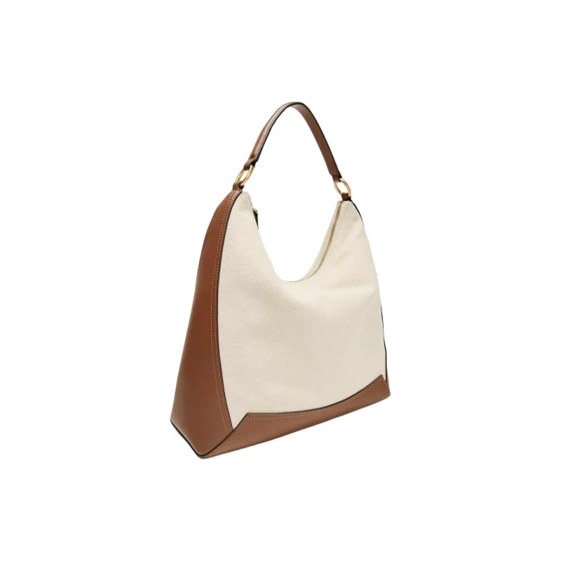 ZARA Cotton Shoulder Bag Tubas Women's Raw White-1