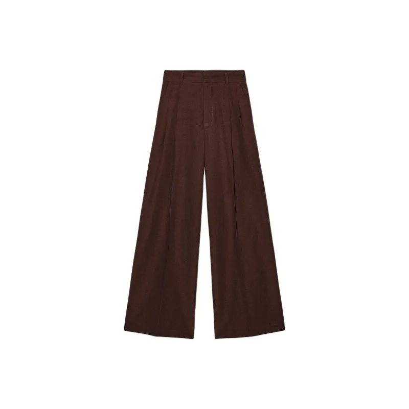 ZARA Casual Pants Women's Dark Brown-0