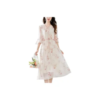 To The West Long-Sleeved Dresses Women's Pink
