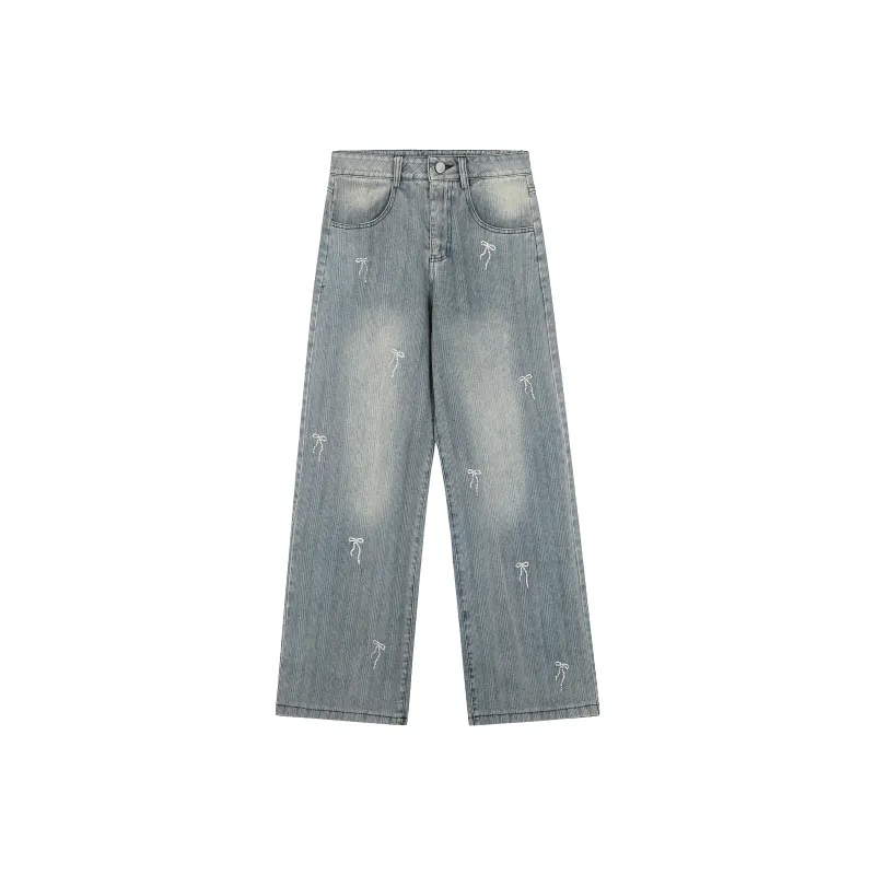 Flowers In Water Jeans Women's Distressed Color-0
