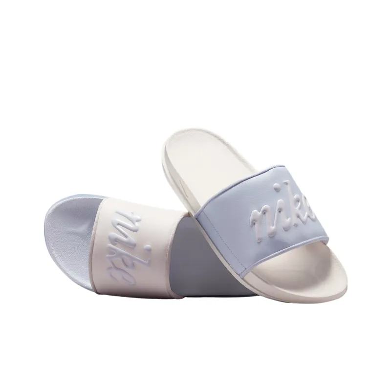Nike Offcourt Slip Resistant Slide Slippers Women's White Purple-3