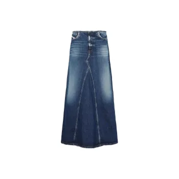 DIESEL Denim Long Skirts Women's Blue