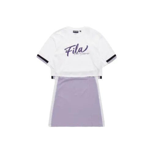 FILA FUSION Short Sleeved Dress Women's White