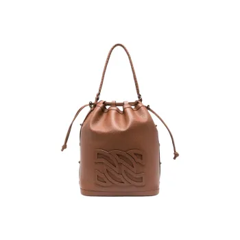Casadei Calfskin Bucket Bag, Shoulder Bag Women's Brown