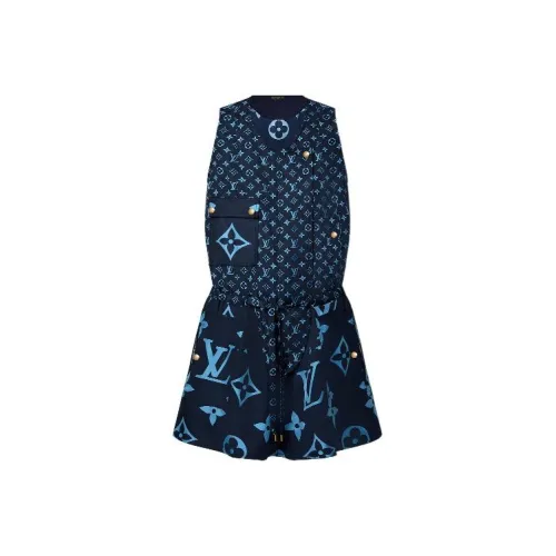 LOUIS VUITTON New Quarterly Products Of LV Sleeveless Dresses Women's Blue
