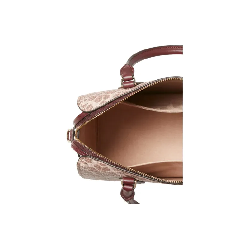 Kate Spade Canvas Briefcase, Handbag, Shoulder Bag, Crossbody Bag Medium Size Women's Red Brown-4
