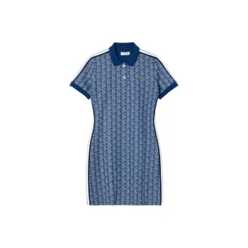 LACOSTE Monogram jacquard Polo Dress