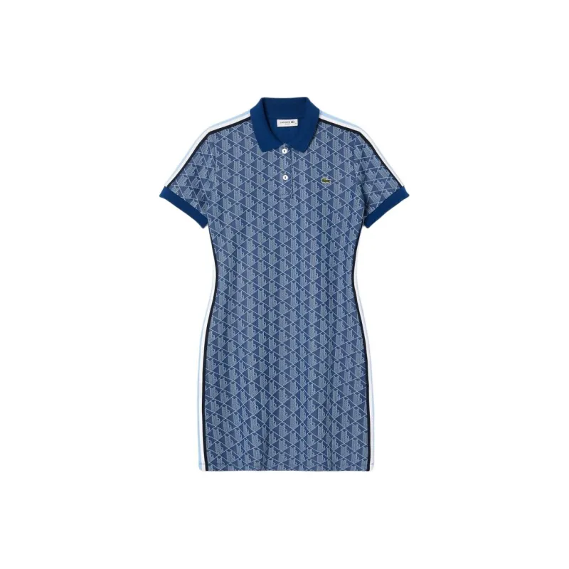 LACOSTE Monogram jacquard Polo Dress-0