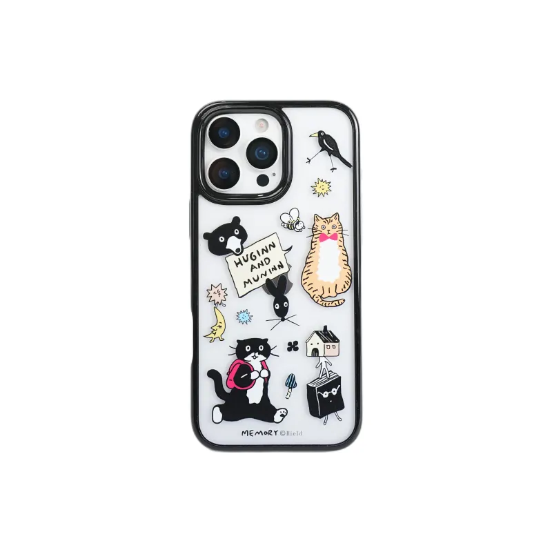 Wei Xin Acrylic Material Crow Kitten House Phone Cases Compatible With IPhone 16/15 Pro Max/Apple 13/14 Pro/Max-0