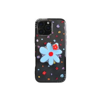 Sopi Acrylic Material Multicolor Small Floral Stand Phone Cases Compatibility With IPhone 16/15/13/14/Pro/Max